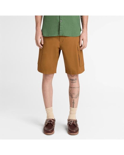 Timberland Brown Brookline Poplin Cargo Short For for men