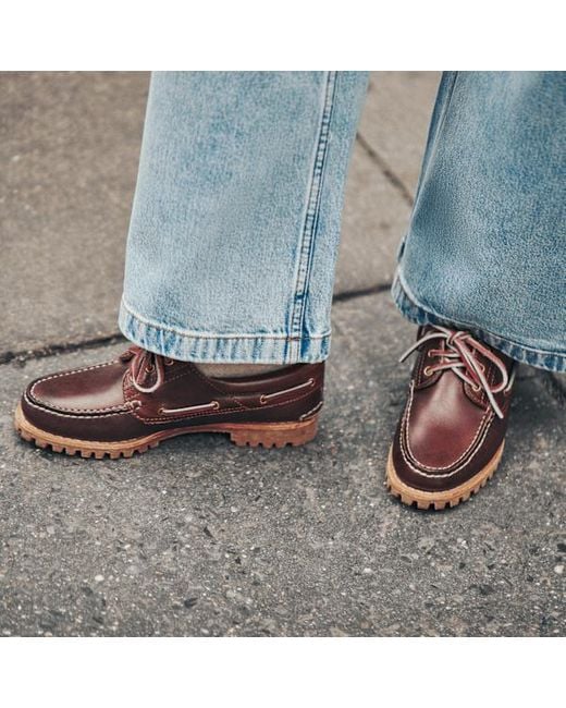 Timberland Brown Noreen 3-eye Lug Handsewn Boat Shoe