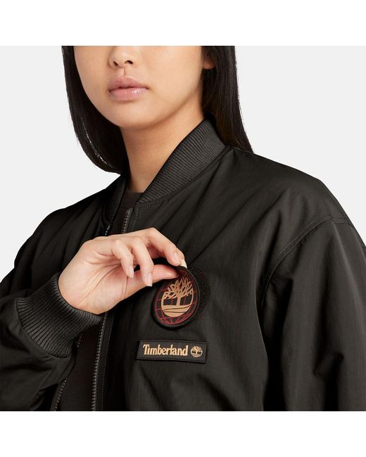 Timberland Black All Gender Lunar New Year Badge Bomber Jacket