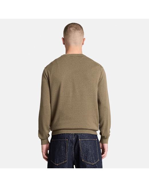Timberland Brown Williams River Cotton Crewneck Jumper For for men