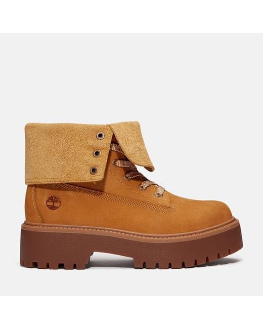 Timberland Brown Stone Street Platform Mid Boot For