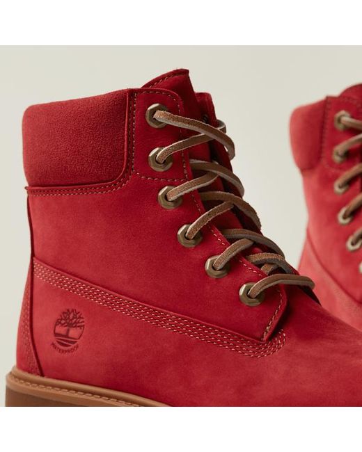 Timberland Red Stone Street 6-Inch Waterproof Platform Boot For