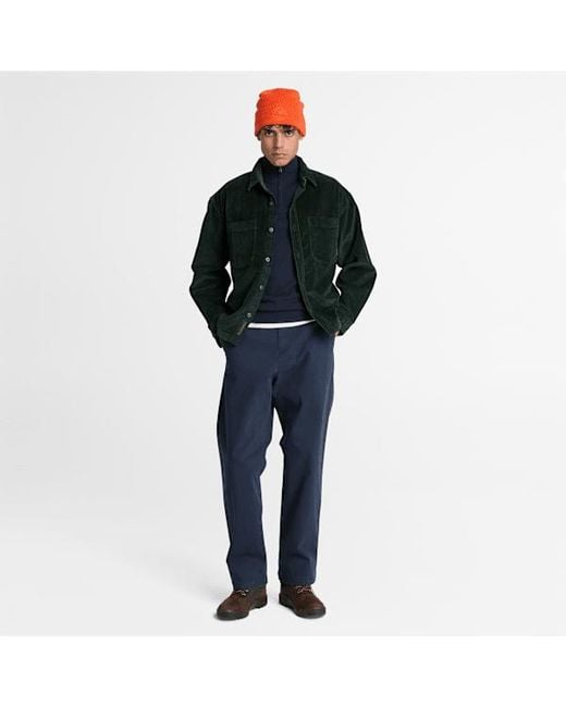 Timberland Blue Oyster River Cotton Quarter-Zip Jumper For for men