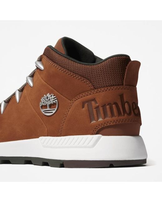 Timberland Brown Sprint Trekker Mid Trainer For for men