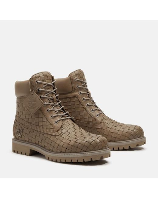 Timberland Brown Textured Premium 6-Inch Boot For for men
