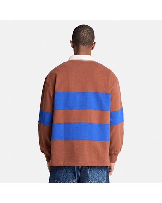 Timberland Blue Rugby Polo Sweatshirt For for men