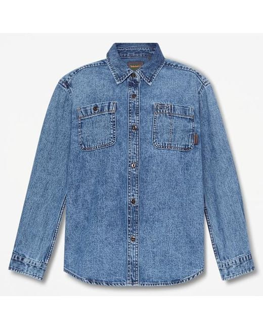 Timberland Blue Denim Long-Sleeve Shirt For
