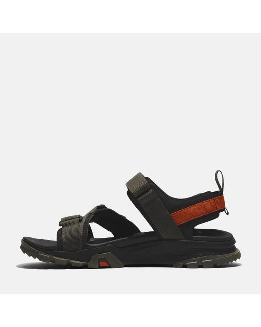 Timberland Black Garrison Trail Backstrap Sandal For Men In Green, Man, Green, Size: 6.5 for men