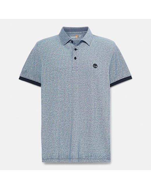 Timberland Blue Baboosic Brook Oxford Short-Sleeve Polo For for men