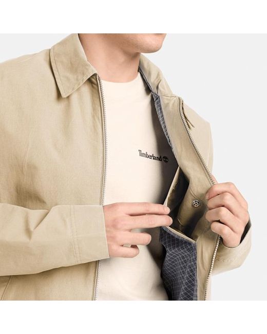 Timberland Natural Stratham Durable Water Repellent Cotton Bomber For for men
