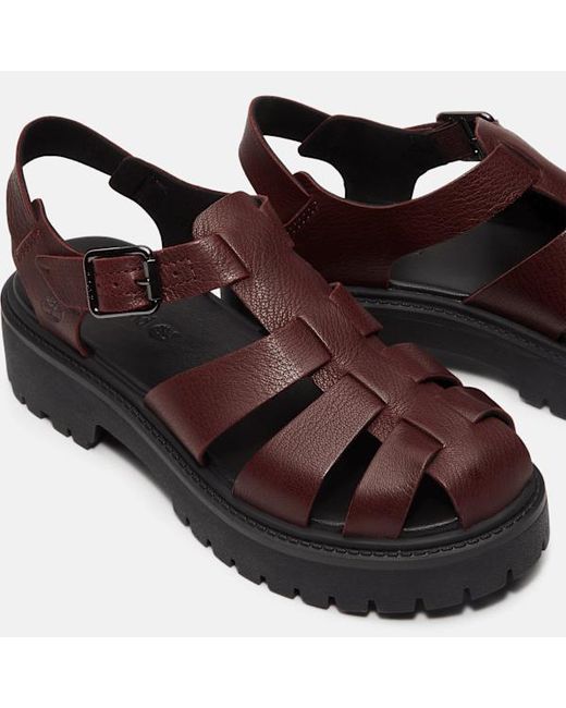 Timberland Brown Stone Street Fisherman Platform Sandal For