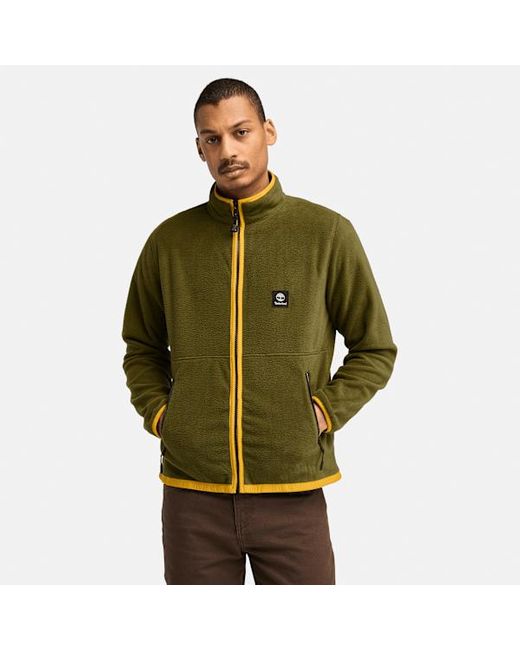 Timberland Full Zip Polar Fleece For Men In Green, Man, Green, Size: L for men