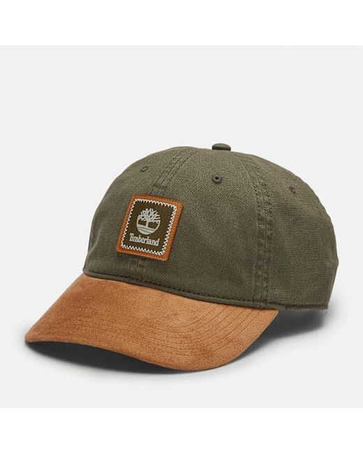 Timberland Zigzag Logo Baseball Cap In Green, Green