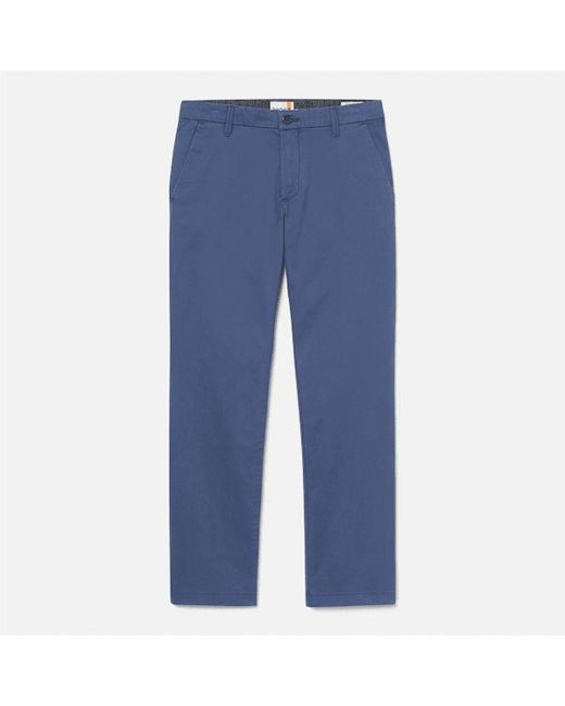 Timberland Blue Claremont Twill Chino Straight Trouser For for men