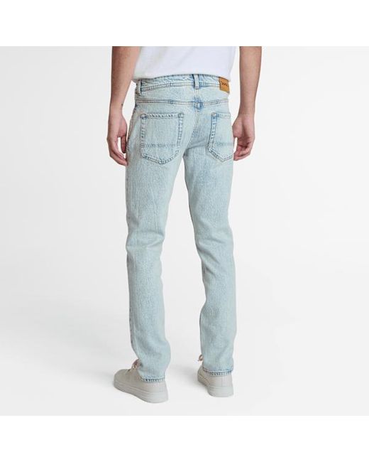 Timberland Blue Sandown Denim Slim For Men In Grey, Man, Grey, Size: 28 for men
