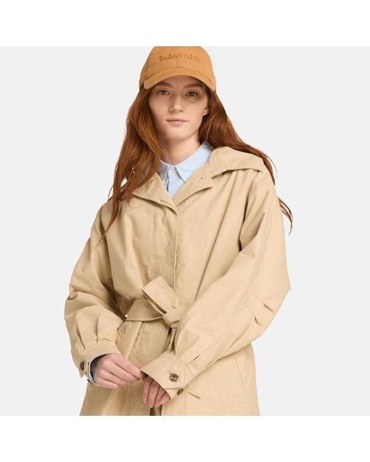 Timberland Natural Water-Repellent Long Mac Coat For