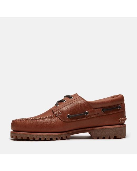 Timberland Brown Road Trip 3-Eye Lug Handsewn Boat Shoe For for men