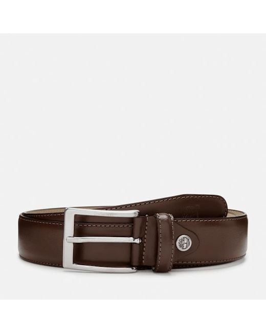 Timberland Birch Point Adjustable Leather Belt For Men In Brown, Man, Brown, Size: L for men