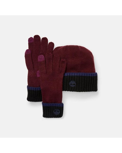 red timberland beanie