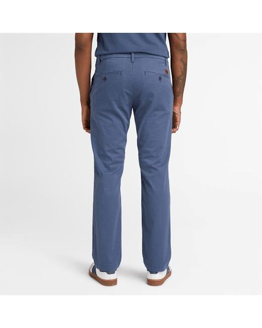 Timberland Blue Claremont Twill Chino Straight Trouser For for men