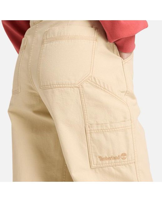 Timberland Natural Canvas Straight Trouser For
