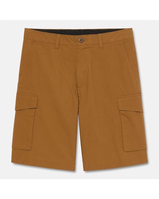 Timberland Brown Brookline Poplin Cargo Short For for men