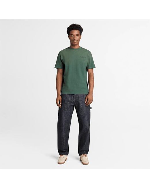 Timberland Green Sunfaded Tree Logo Graphic Heavyweight T-Shirt For for men