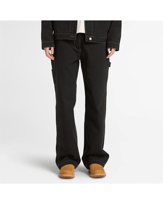 Timberland Black Canvas Straight Trouser For