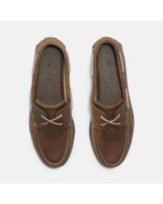 Timberland Brown Classic 2-Eye Boat Shoes for men