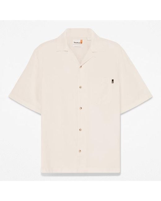Timberland Natural Short-Sleeve Seersucker Resort Shirt For for men