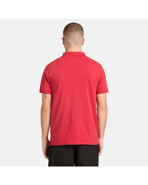 Timberland Red Millers River Short-Sleeve Stretch Polo For for men