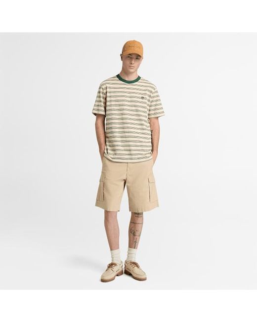 Timberland Natural Striped Short-Sleeve T-Shirt For for men
