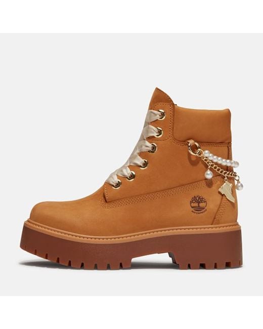 Timberland Brown Stone Street Platform 6-Inch Waterproof Boot For