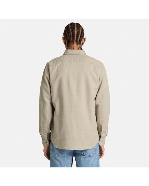 Timberland Gray Lovell Lake Button-Down Long-Sleeve Shirt For for men