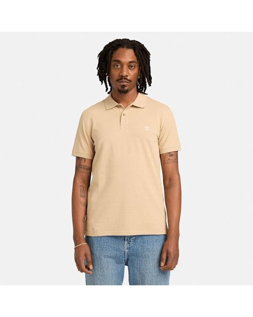 Timberland Natural Millers River Short-Sleeve Stretch Polo For for men