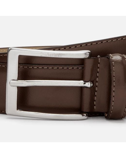 Timberland Birch Point Adjustable Leather Belt For Men In Brown, Man, Brown, Size: L for men