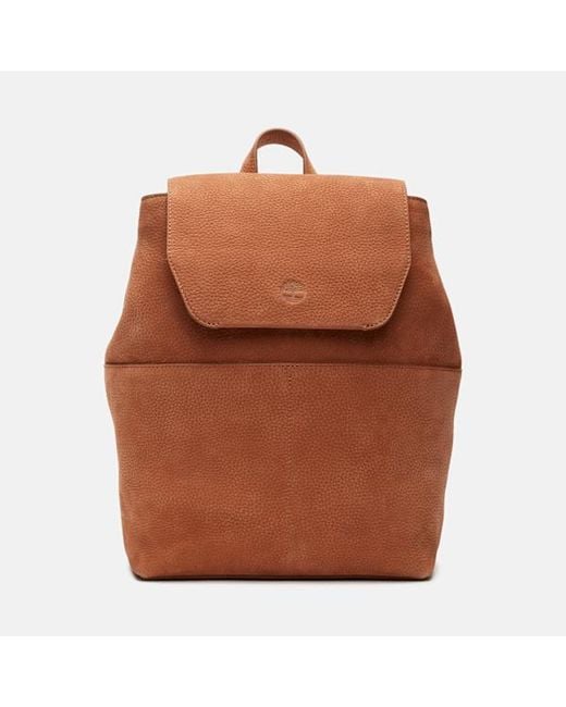 Timberland Brown Soft Leather 11-Liter Backpack For