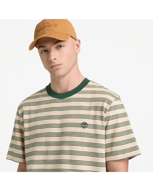 Timberland Natural Striped Short-Sleeve T-Shirt For for men