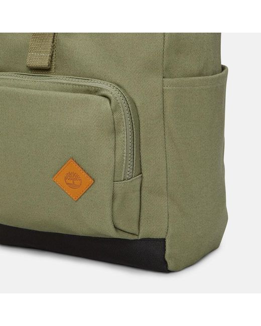 Timberland Green Canvas And Leather Backpack