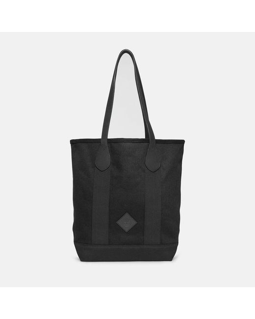Timberland Black Canvas And Leather Tote