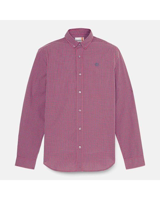 Timberland Purple Micro Plaid Poplin Shirt For for men