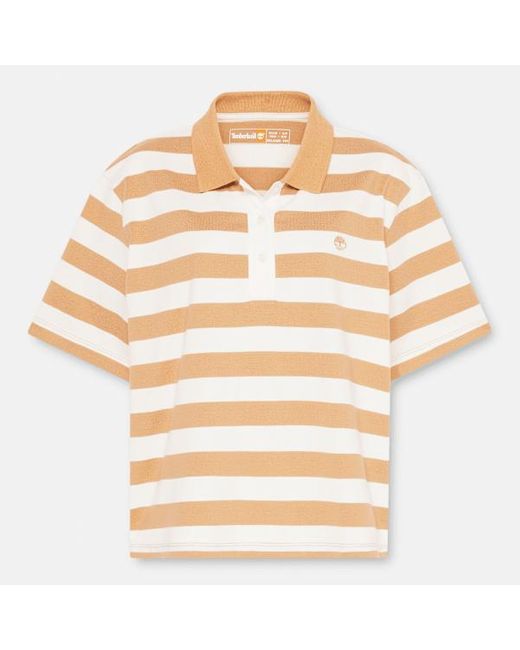 Timberland Natural Short-sleeve Polo Shirt For Women In Yellow, Woman, Yellow, Size: L