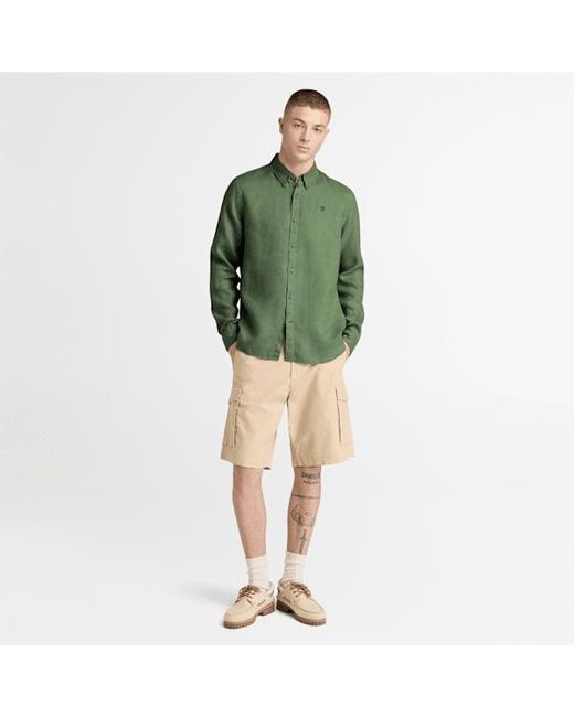 Timberland Green Mill Brook Linen Shirt For for men
