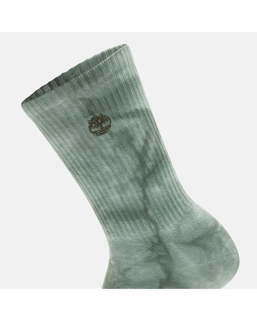 Timberland Sun-bleached Crew Socks In Green, Green, Size: L