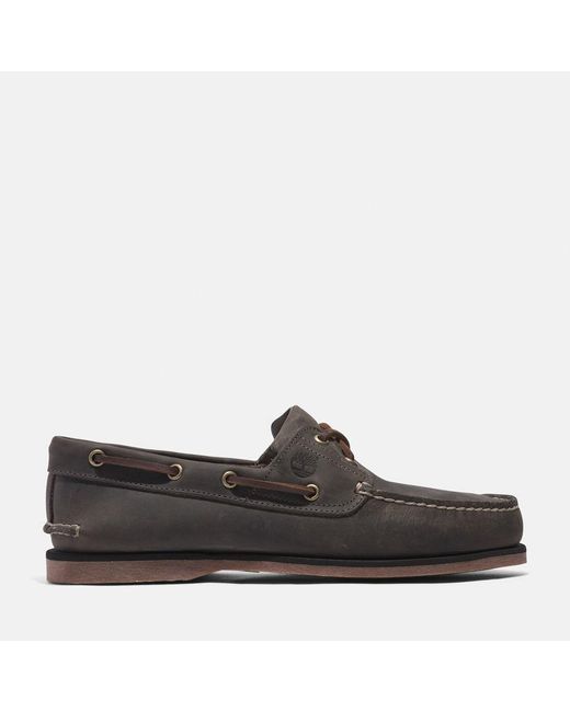 Timberland Black Classic Leather Boat Shoe for men