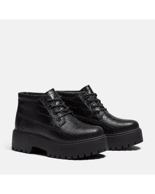 Timberland Black Stone Street Platform Mid Boot For