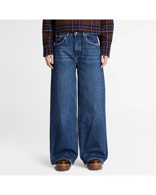 Timberland Blue Wide Leg Denim Trouser For