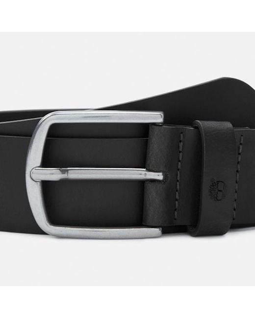 Timberland Bluff Point Leather Belt In Black, Man, Black, Size: L for men