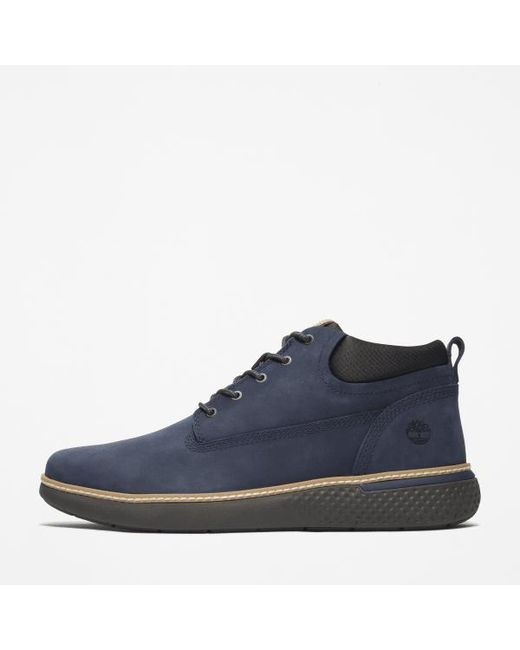 Timberland Blue Cross Mark Leather Chukka For Men In Navy, Man, Navy, Size: 7 for men