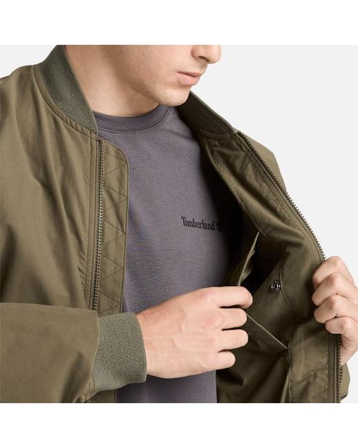 Timberland Green Durable Water Repellent Utility Bomber For for men